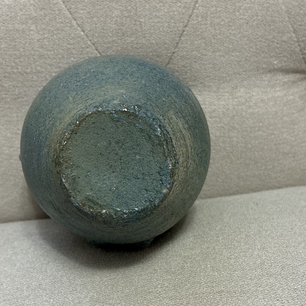 Coastal Ceramic Starfish Vase Blue Nautical Rustic Pottery 2 Handle Jar Mexico - Picture 5 of 9